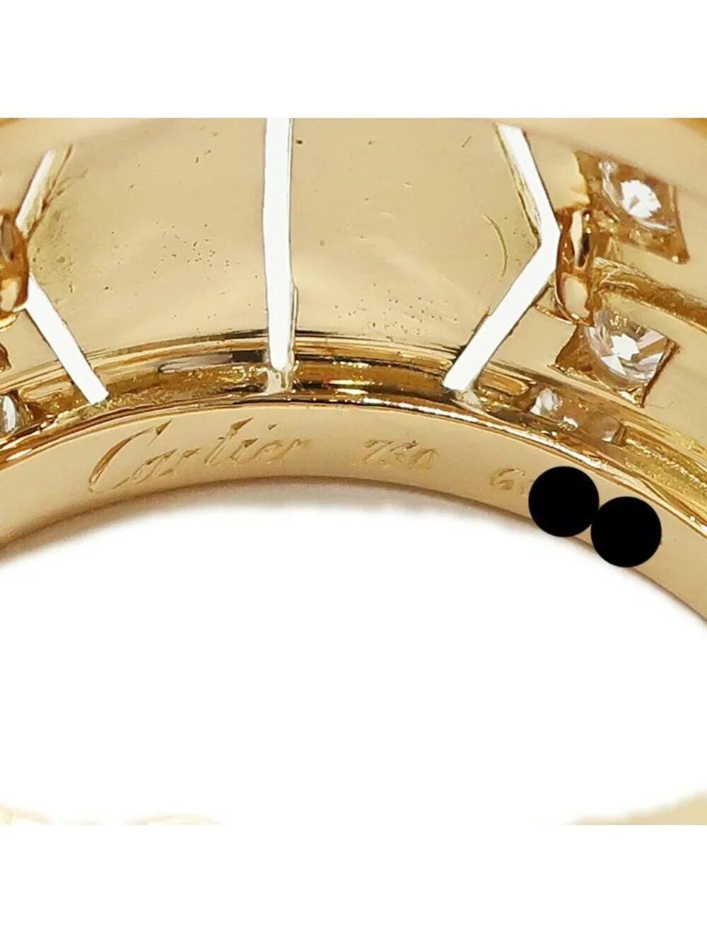 Cartier Ten Rivoli Ring Diamond Yellow Gold 18K 57